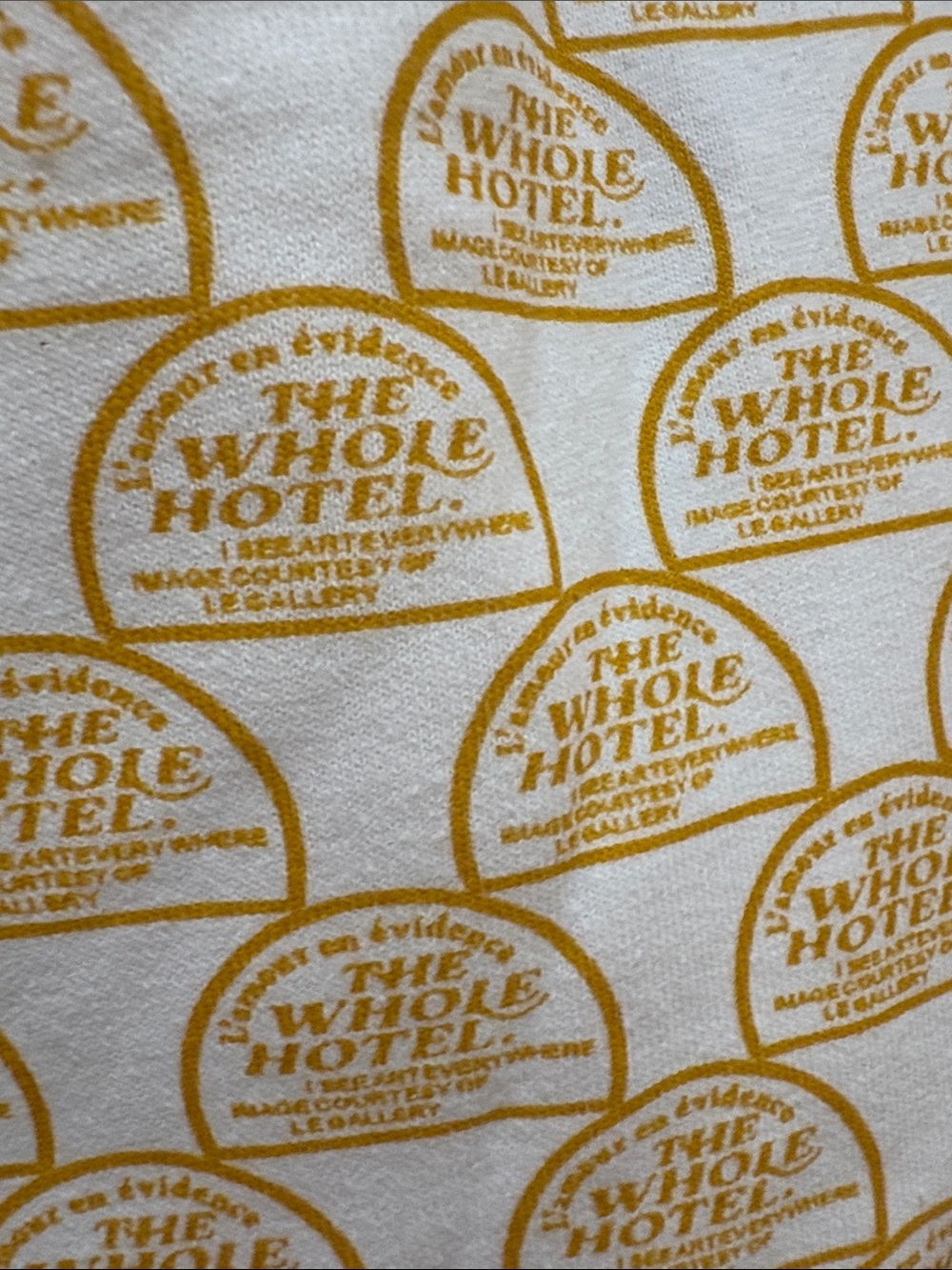 Zara Men’s White Sweatshirt with Mustard and Grand Hotel Blue Print Size Small - Picture 4 of 9